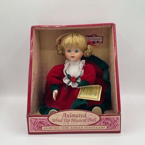 SOFT EXPRESSIONS ANIMATED WIND UP MUSICAL PORCELAIN DOLL Plays Feelings Vintage